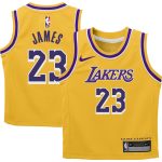 Official Los Angeles Lakers infant los angeles lakers lebron james nike gold swingman player jersey – icon edition | Lakers Shop