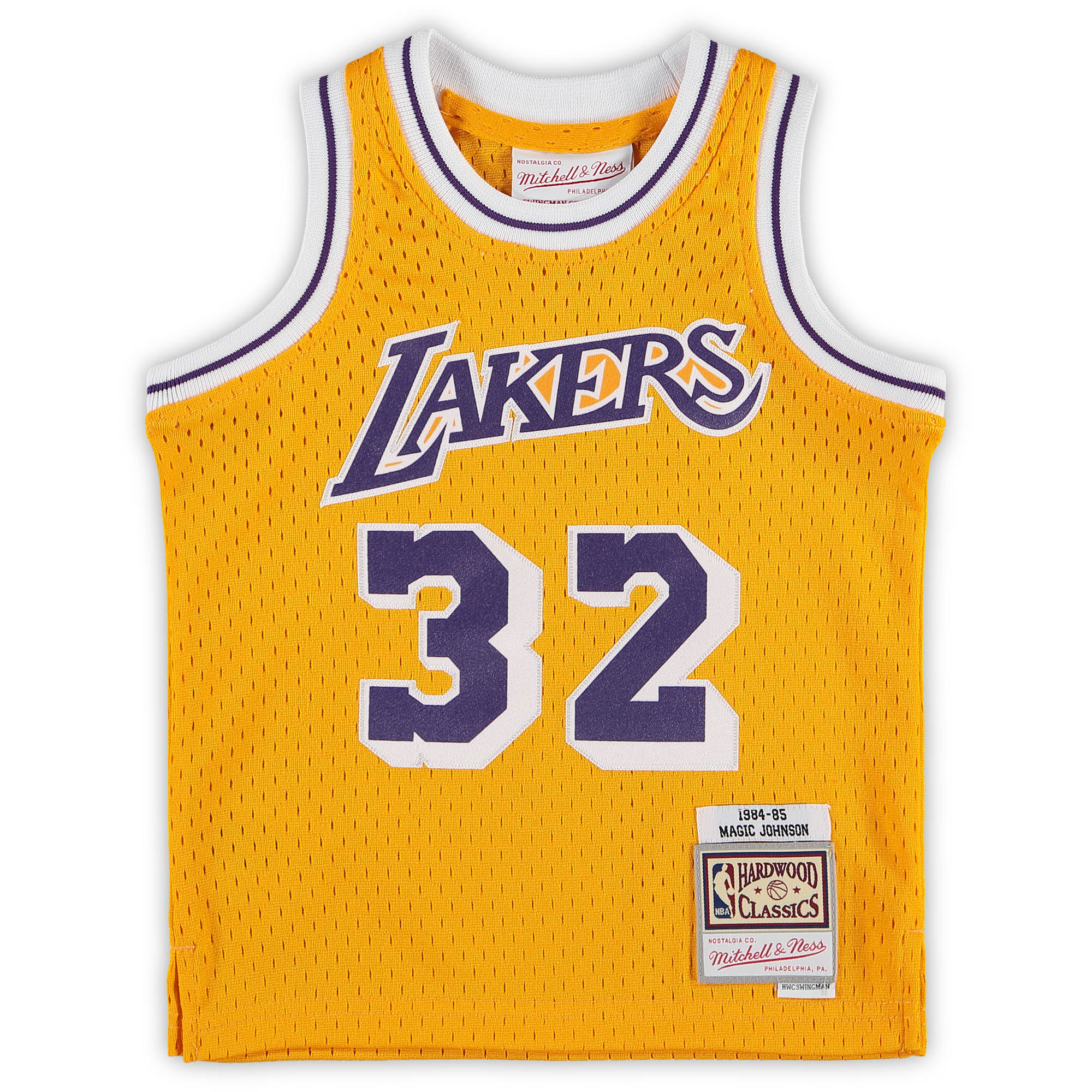 Official Los Angeles Lakers infant los angeles lakers magic johnson mitchell  ness gold retired player jersey | Lakers Shop
