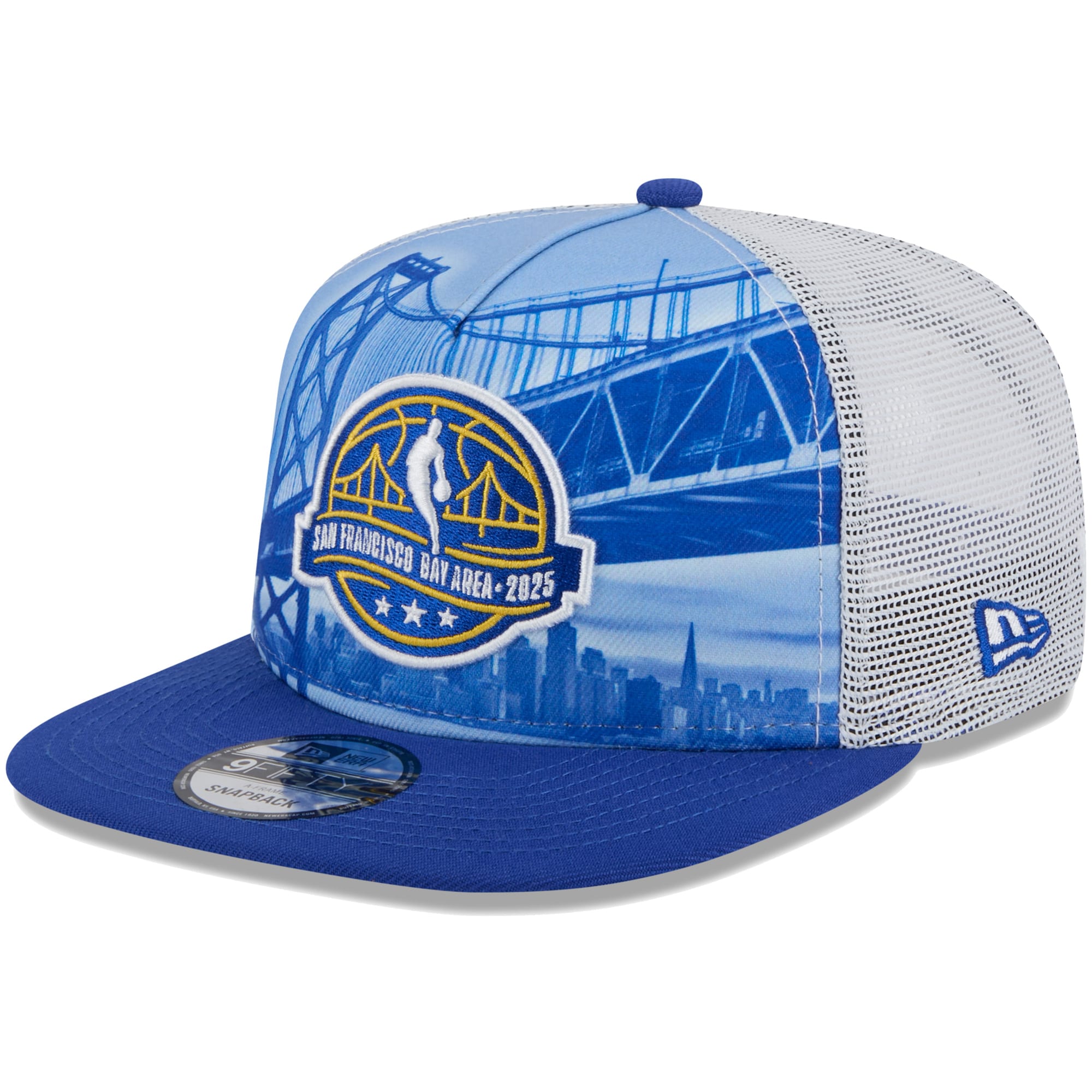 Official Los Angeles Lakers mens 2025 nba all-star game new era whiteroyal scenic golden gate a-frame 9fifty snapback hat | Lakers Shop