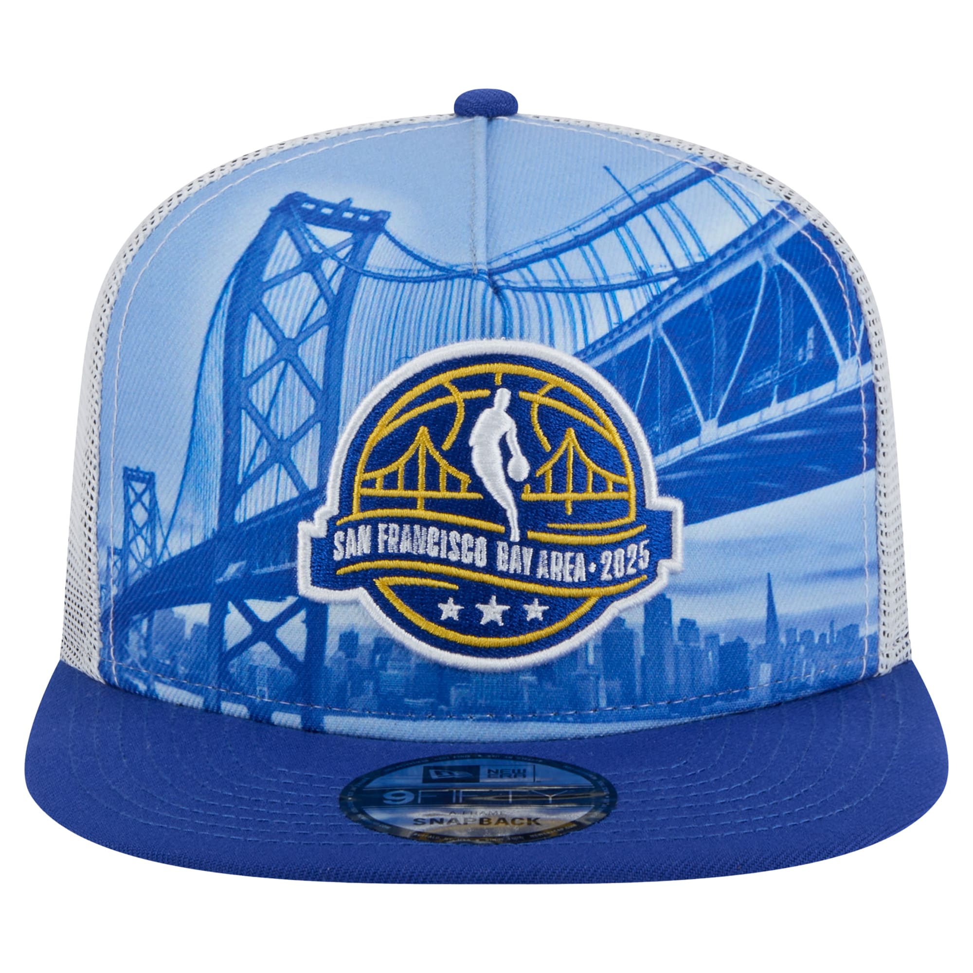Official Los Angeles Lakers mens 2025 nba all-star game new era whiteroyal scenic golden gate a-frame 9fifty snapback hat | Lakers Shop
