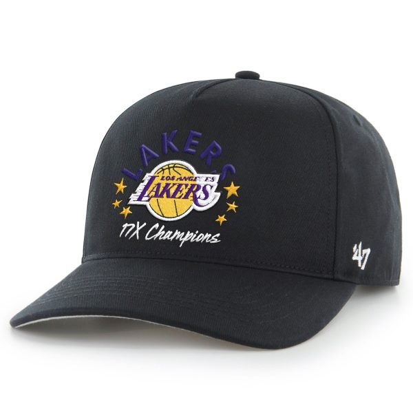 Official Los Angeles Lakers mens los angeles lakers 47 black champs global star hitch adjustable hat | Lakers Shop