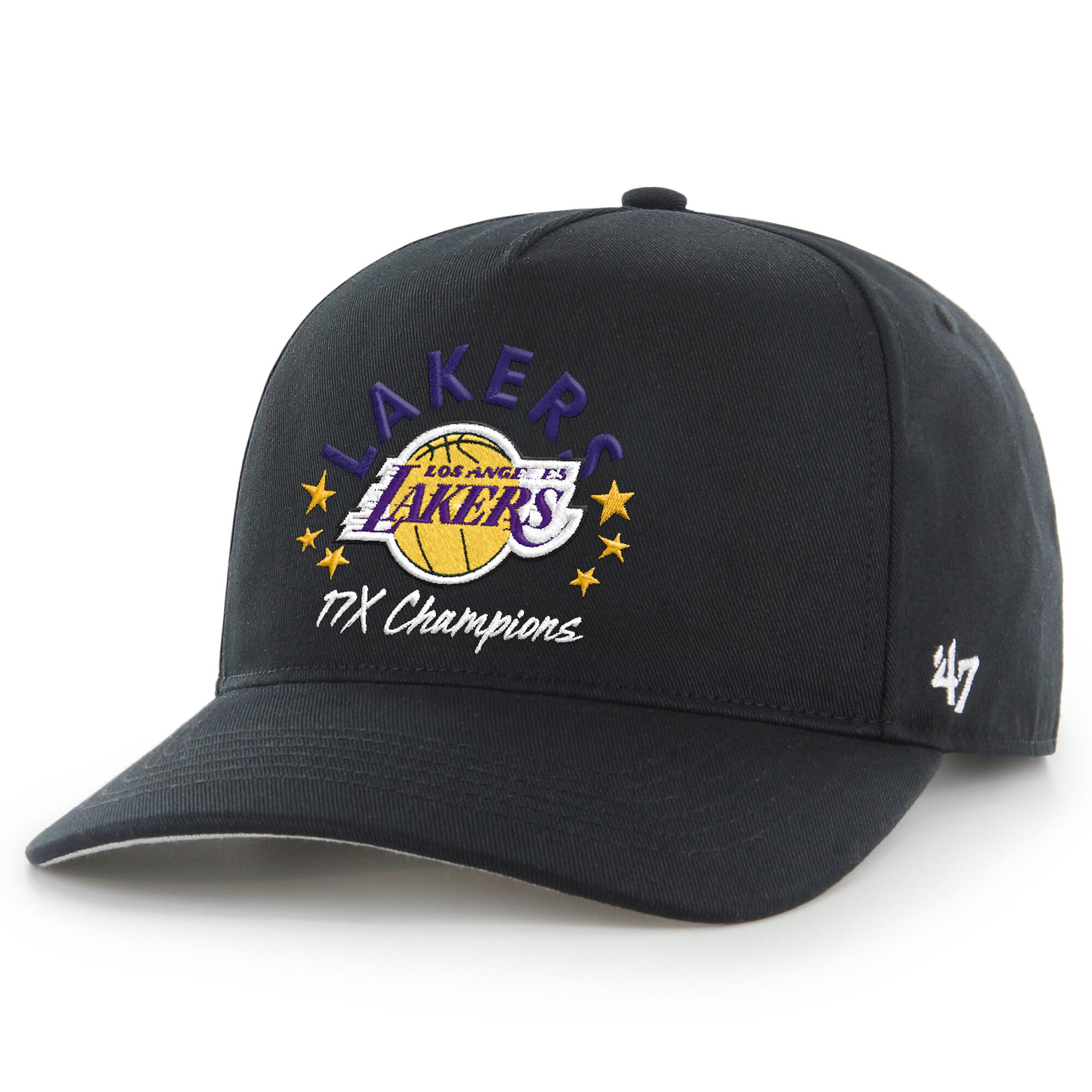 Official Los Angeles Lakers mens los angeles lakers 47 black champs global star hitch adjustable hat | Lakers Shop