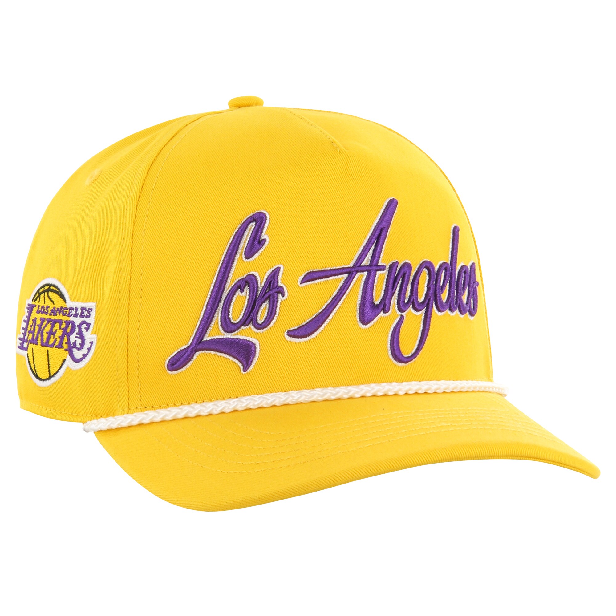Official Los Angeles Lakers mens los angeles lakers 47 gold overhand logo hitch adjustable hat | Lakers Shop