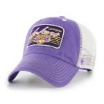 Official Los Angeles Lakers mens los angeles lakers 47 purple five point patch clean up adjustable hat | Lakers Shop