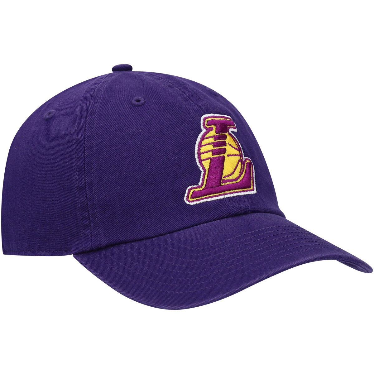 Official Los Angeles Lakers mens los angeles lakers 47 purple logo clean up adjustable hat | Lakers Shop