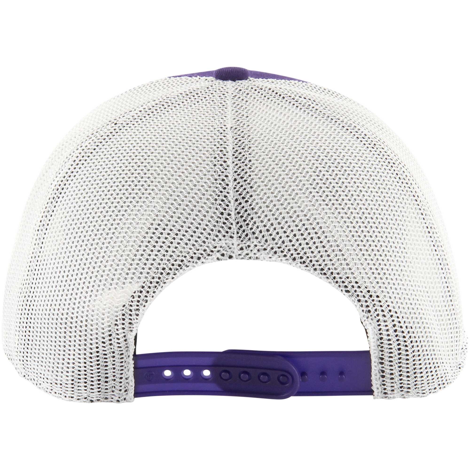 Official Los Angeles Lakers mens los angeles lakers 47 purple semi patch trucker adjustable hat | Lakers Shop