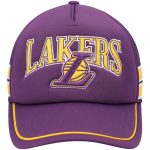 Official Los Angeles Lakers mens los angeles lakers 47 purple sidebrand stripes trucker adjustable hat | Lakers Shop