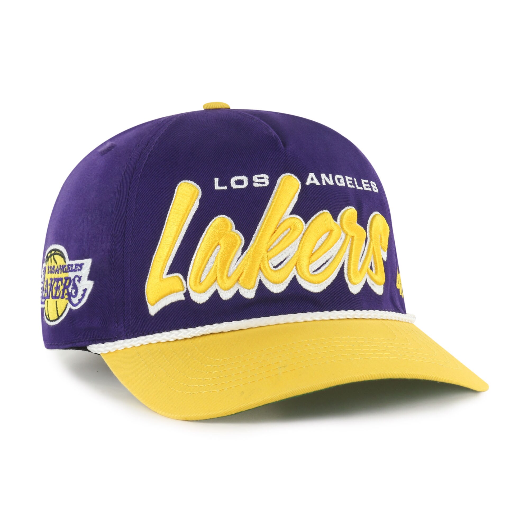Official Los Angeles Lakers mens los angeles lakers 47 purplegold dropshadow rope hitch adjustable hat | Lakers Shop