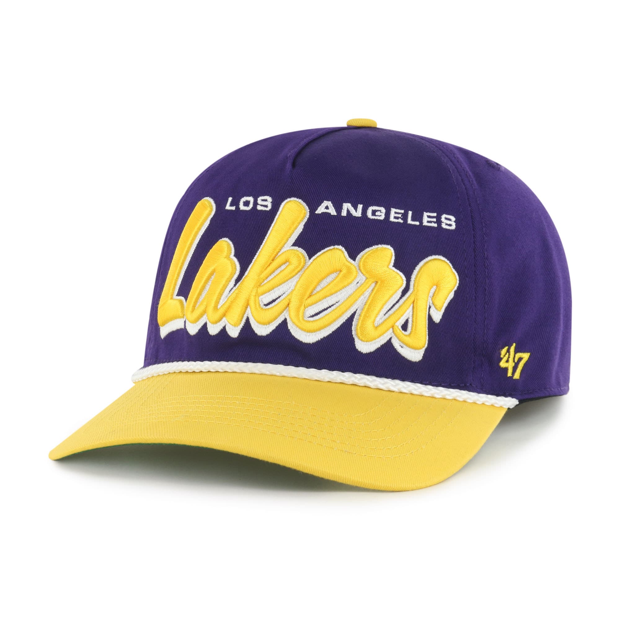 Official Los Angeles Lakers mens los angeles lakers 47 purplegold dropshadow rope hitch adjustable hat | Lakers Shop