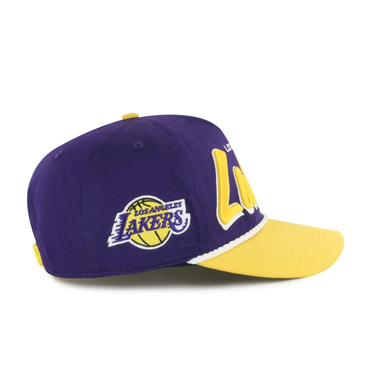 Official Los Angeles Lakers mens los angeles lakers 47 purplegold dropshadow rope hitch adjustable hat | Lakers Shop