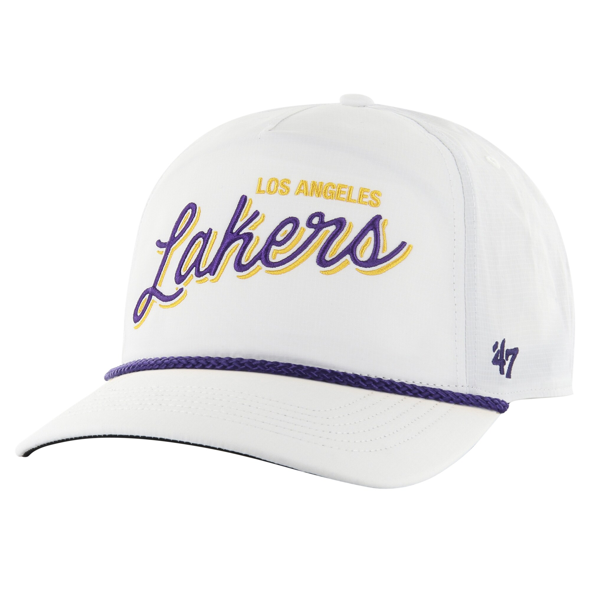 Official Los Angeles Lakers mens los angeles lakers 47 white fairway hitch brrr adjustable hat | Lakers Shop