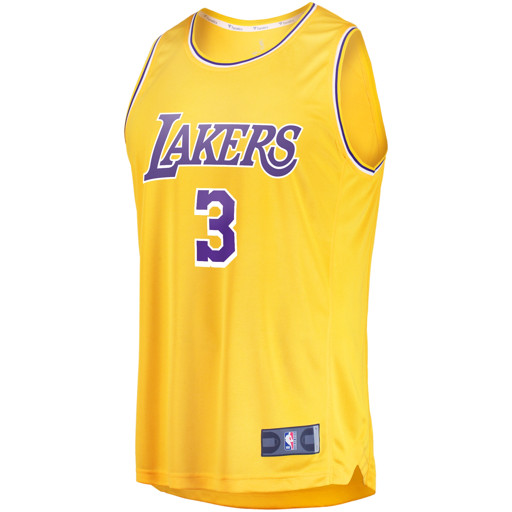 Official Los Angeles Lakers mens los angeles lakers anthony davis fanatics gold fast break replica player jersey – icon edition | Lakers Shop