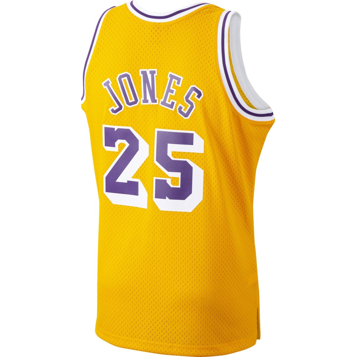 Official Los Angeles Lakers mens los angeles lakers ed jones mitchell  ness gold 199495 hardwood classics swingman jersey | Lakers Shop