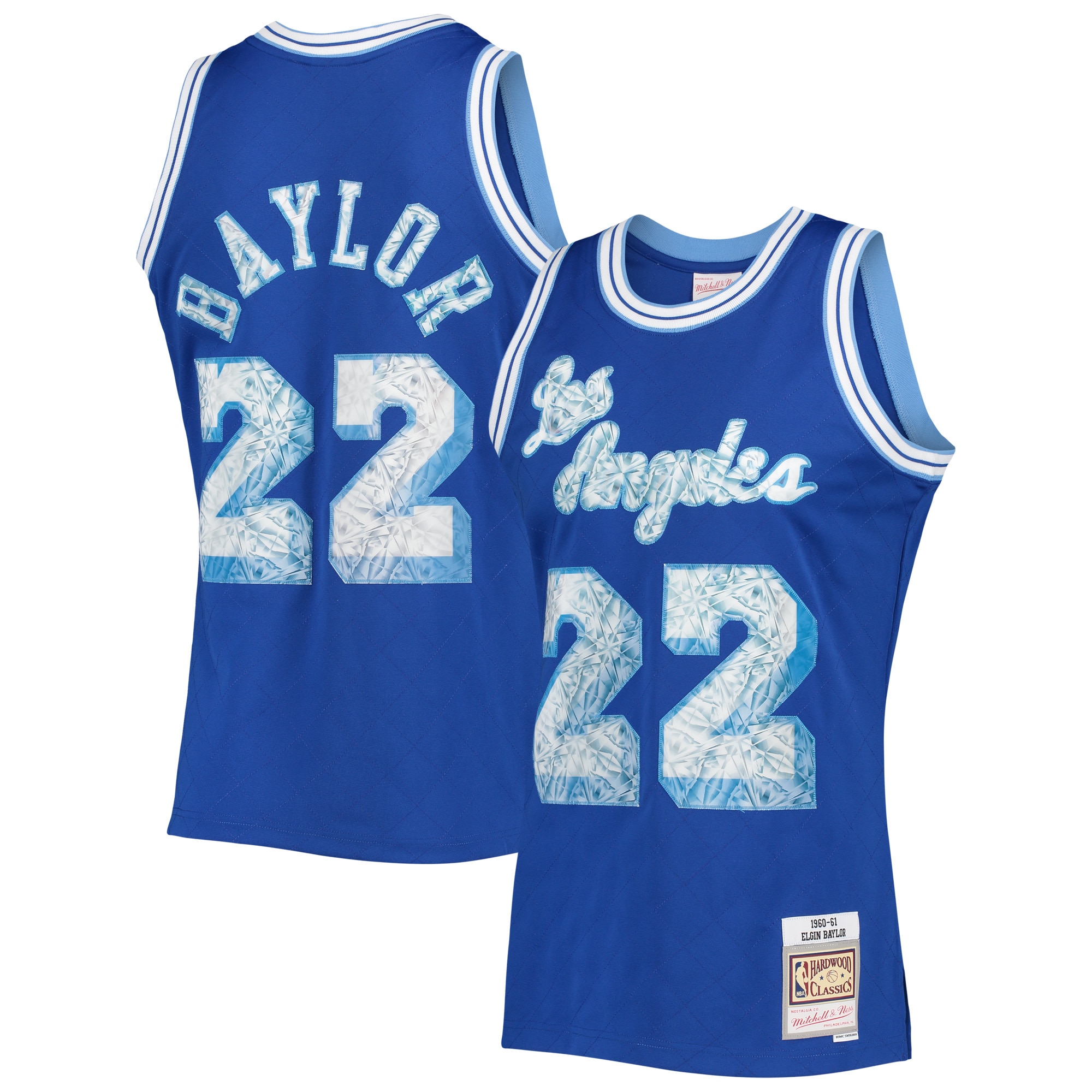 Official Los Angeles Lakers mens los angeles lakers elgin baylor mitchell  ness royal 199697 hardwood classics nba 75th anniversary diamond swingman jersey | Lakers Shop
