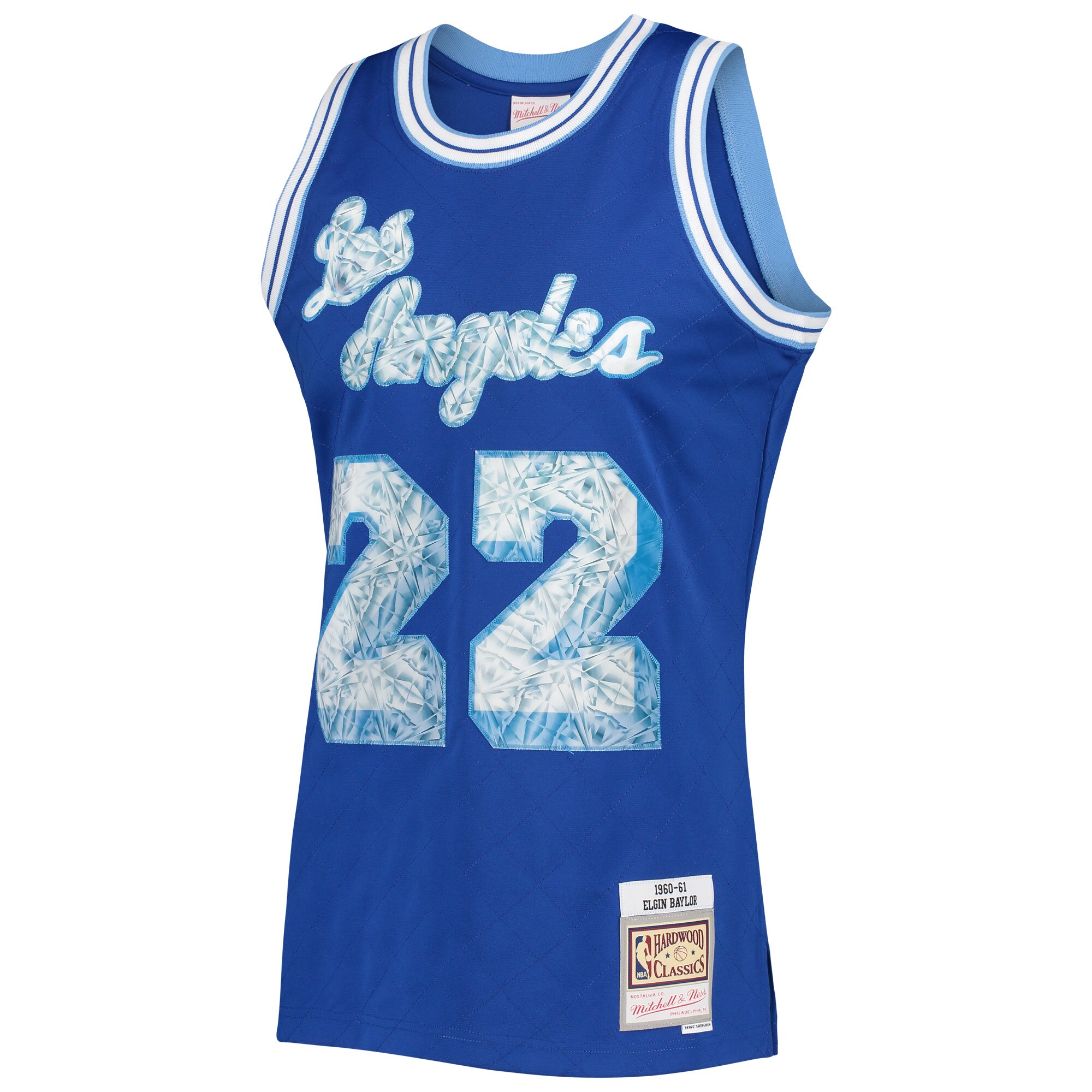Official Los Angeles Lakers mens los angeles lakers elgin baylor mitchell  ness royal 199697 hardwood classics nba 75th anniversary diamond swingman jersey | Lakers Shop