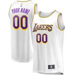 Official Los Angeles Lakers mens los angeles lakers fanatics white fast break custom replica jersey – association edition | Lakers Shop
