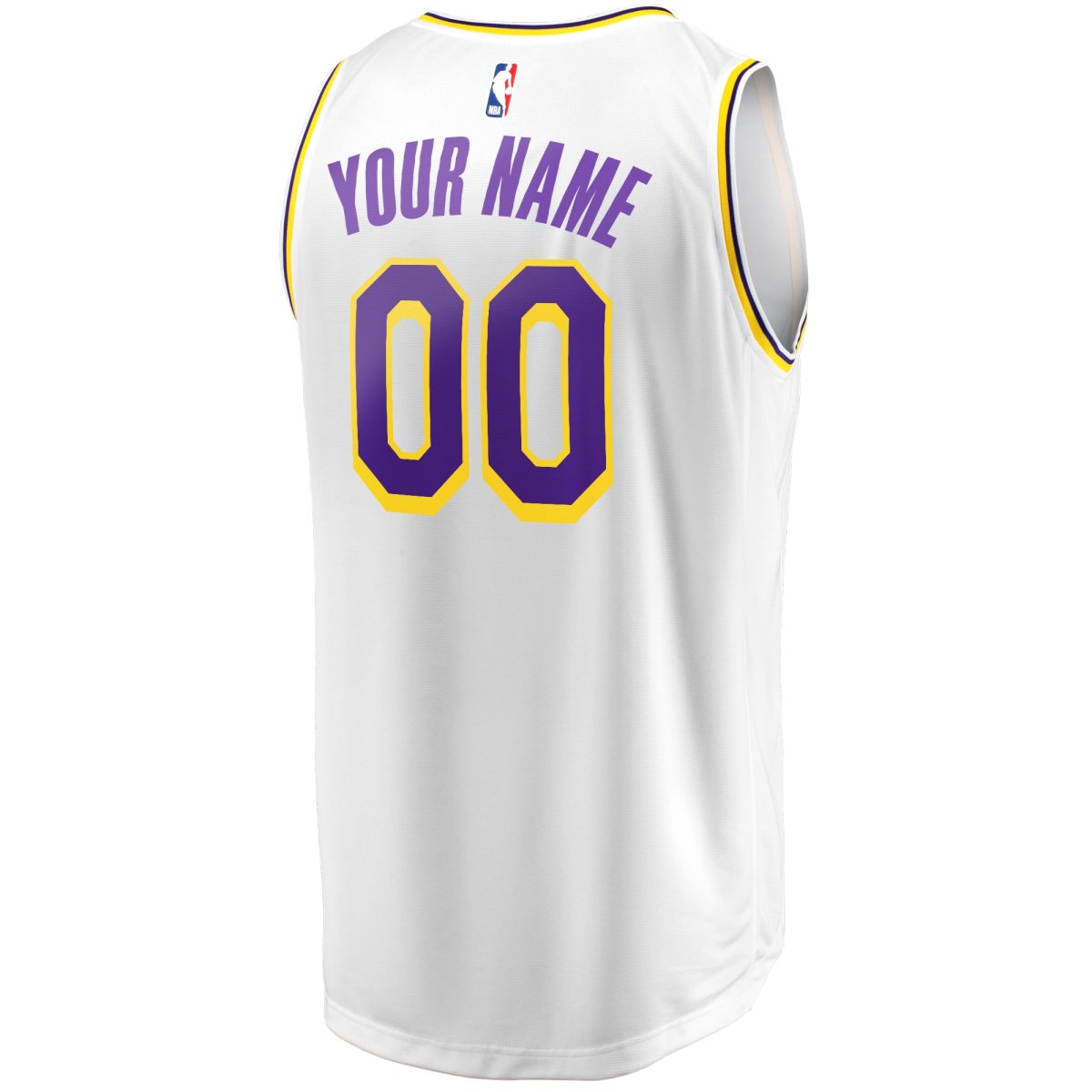 Official Los Angeles Lakers mens los angeles lakers fanatics white fast break custom replica jersey – association edition | Lakers Shop