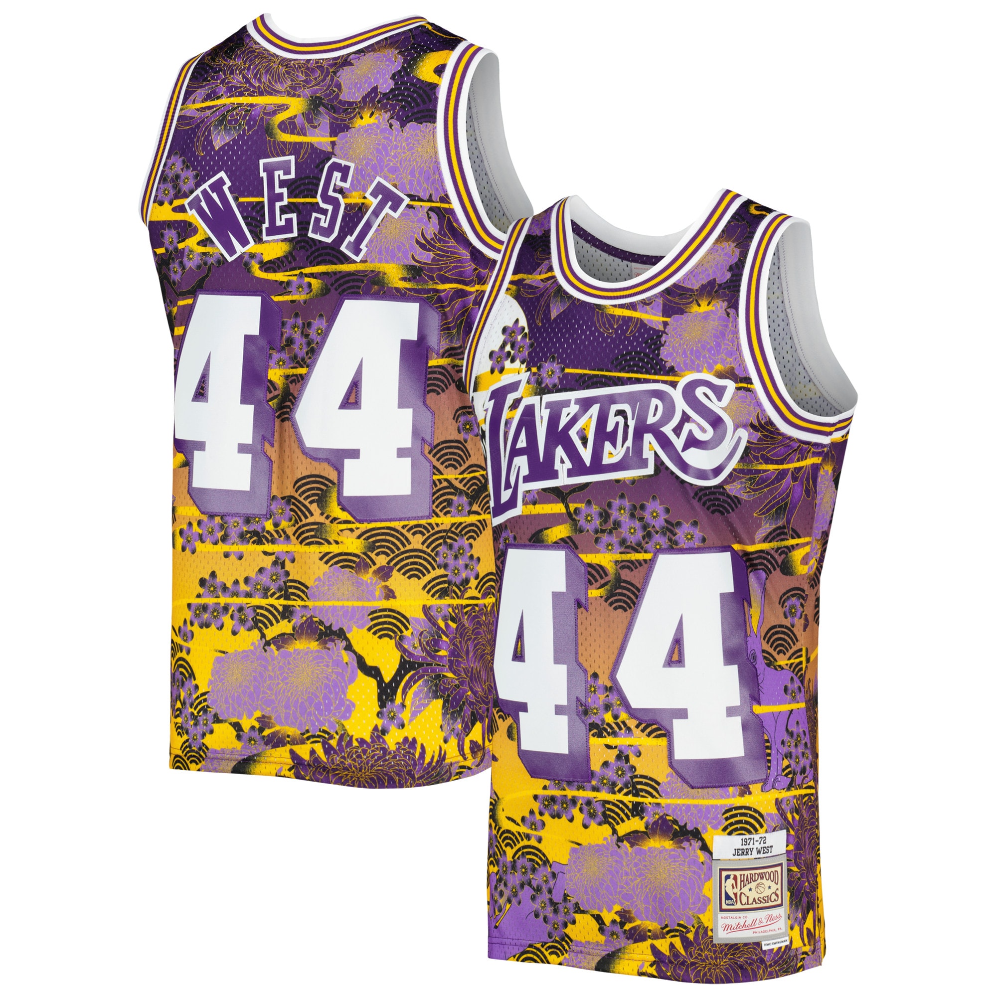 Official Los Angeles Lakers mens los angeles lakers jerry west mitchell  ness purple 197172 hardwood classics lunar new year swingman jersey | Lakers Shop