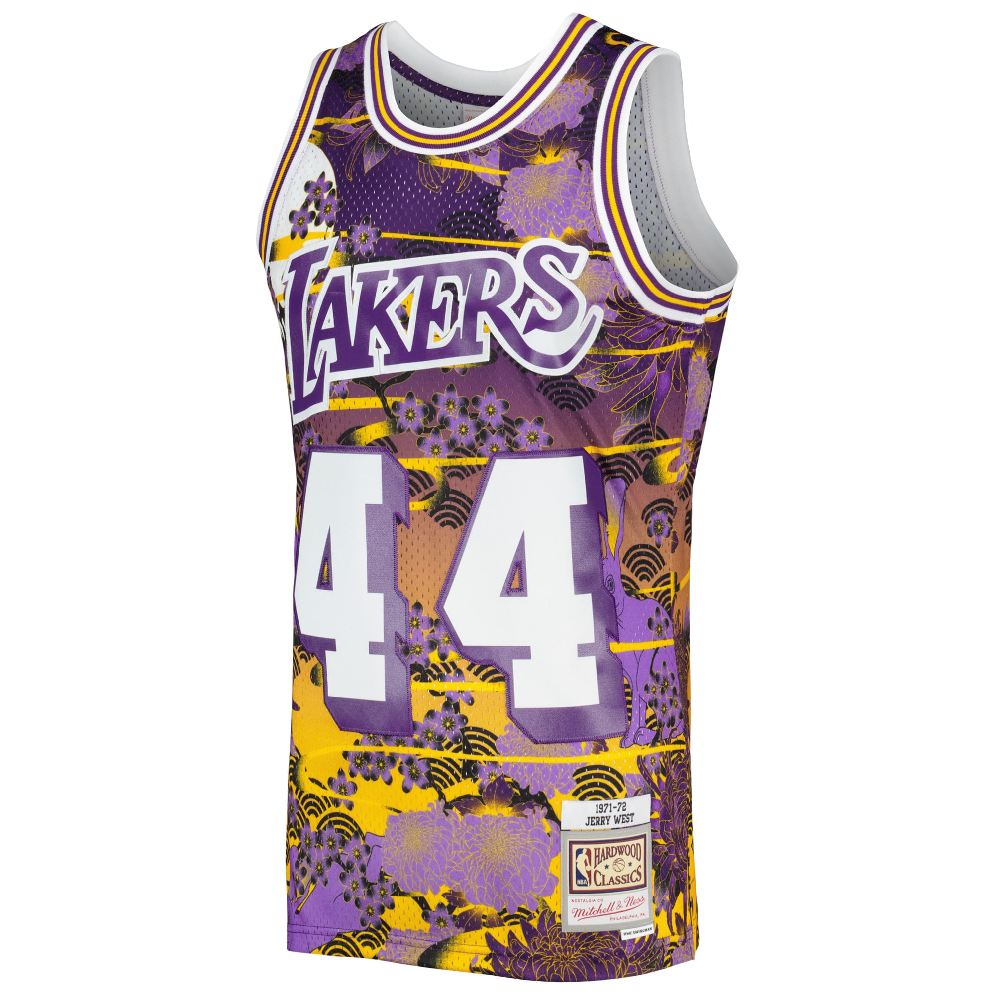 Official Los Angeles Lakers mens los angeles lakers jerry west mitchell  ness purple 197172 hardwood classics lunar new year swingman jersey | Lakers Shop