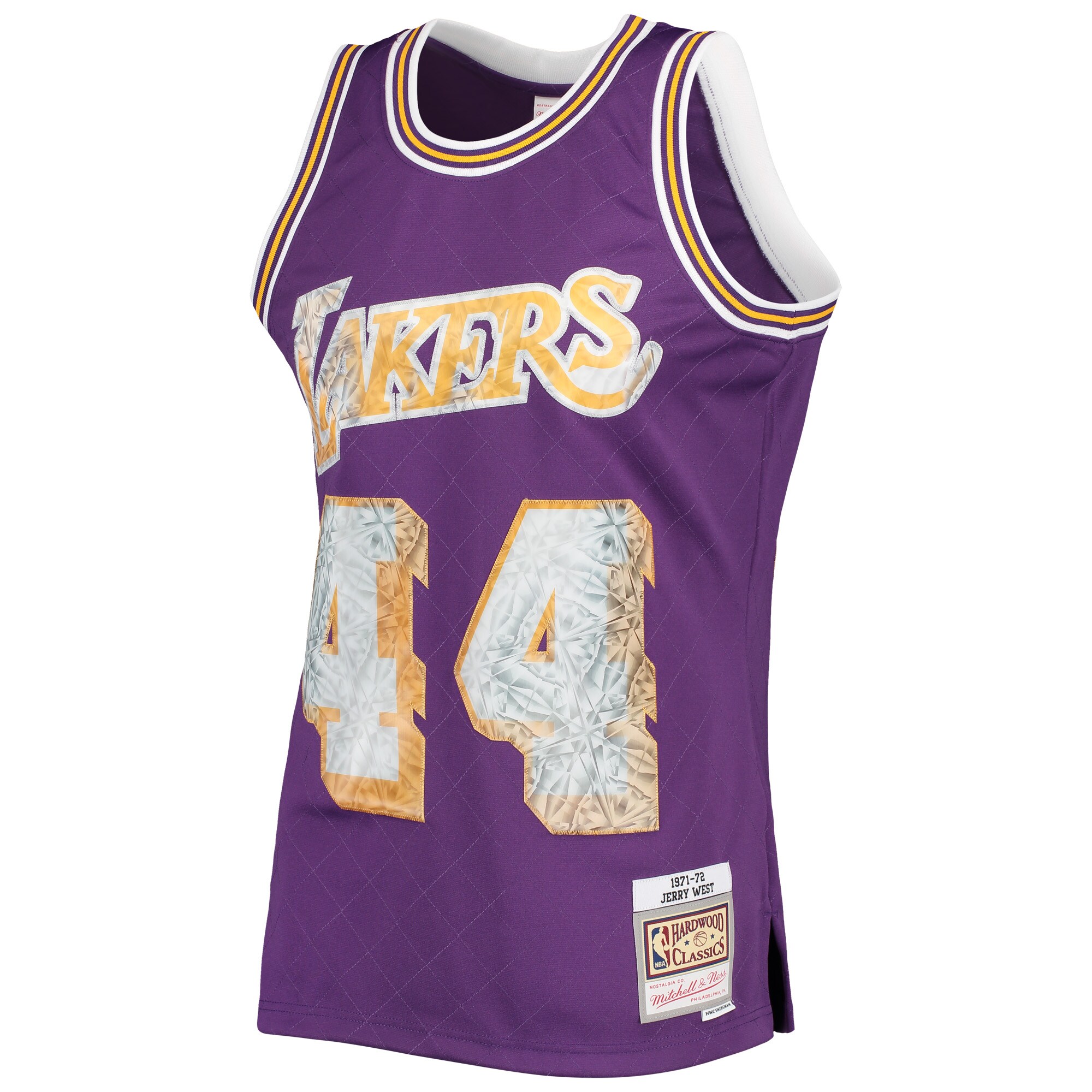 Official Los Angeles Lakers mens los angeles lakers jerry west mitchell  ness purple 197172 hardwood classics nba 75th anniversary diamond swingman jersey | Lakers Shop