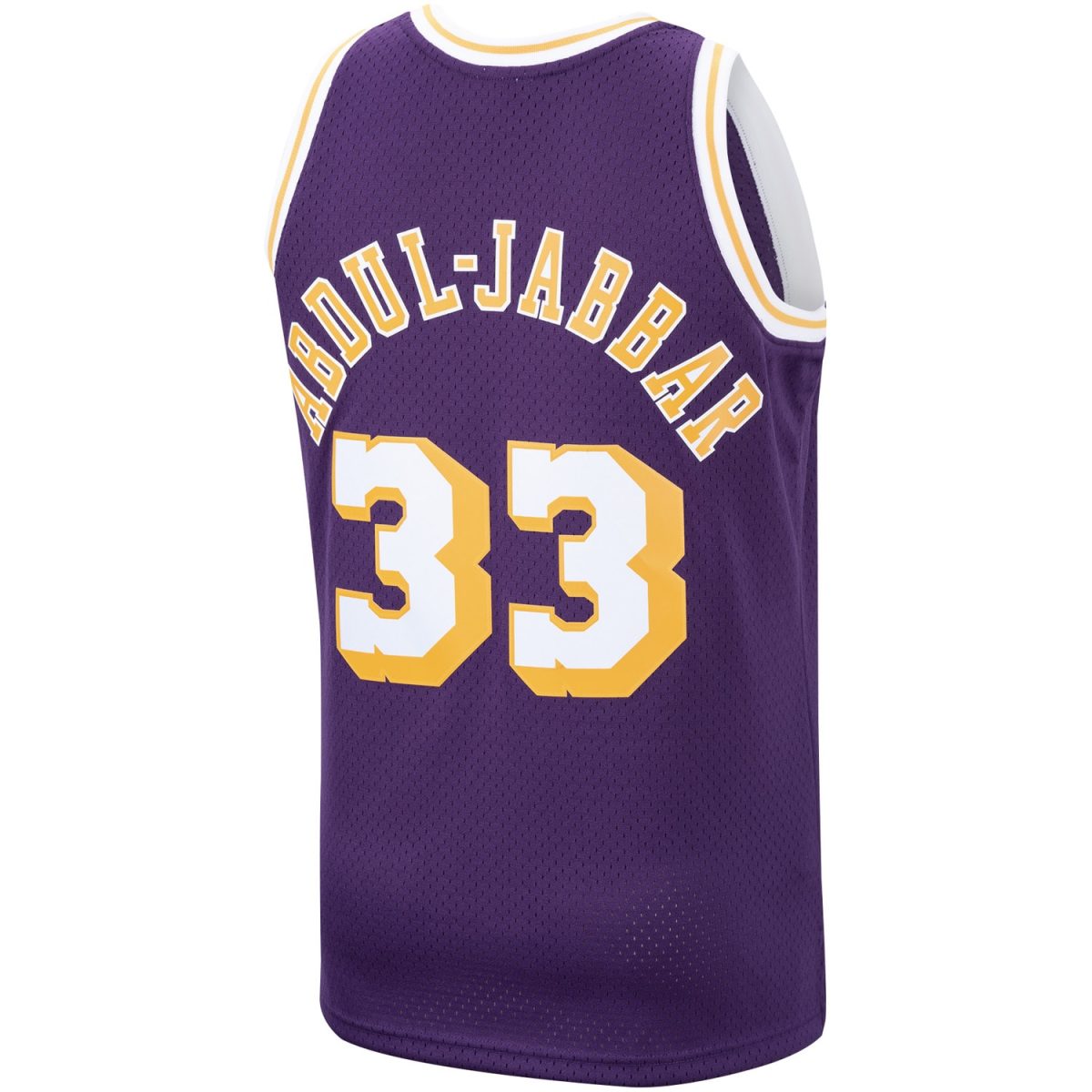 Official Los Angeles Lakers mens los angeles lakers kareem abdul-jabbar mitchell  ness purple hardwood classics swingman jersey | Lakers Shop