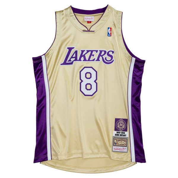 Official Los Angeles Lakers mens los angeles lakers kobe bryant mitchell  ness gold hall of fame class of 2020 8 authentic jersey | Lakers Shop
