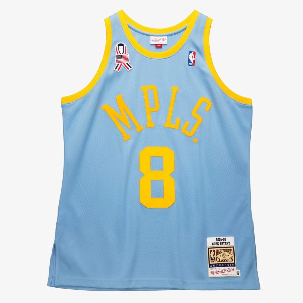 Official Los Angeles Lakers mens los angeles lakers kobe bryant mitchell  ness powder blue 200102 hardwood classics authentic player jersey | Lakers Shop