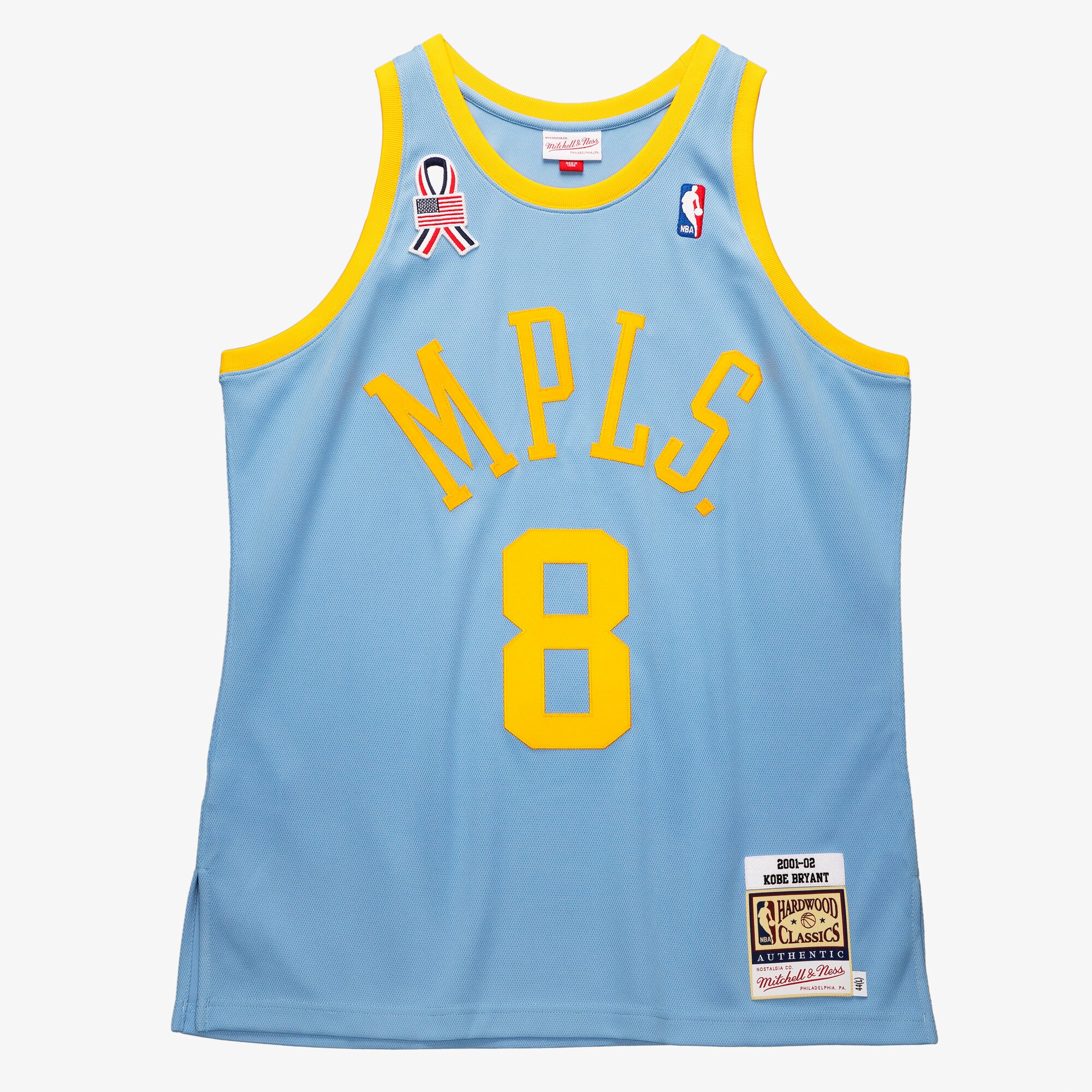 Official Los Angeles Lakers mens los angeles lakers kobe bryant mitchell  ness powder blue 200102 hardwood classics authentic player jersey | Lakers Shop