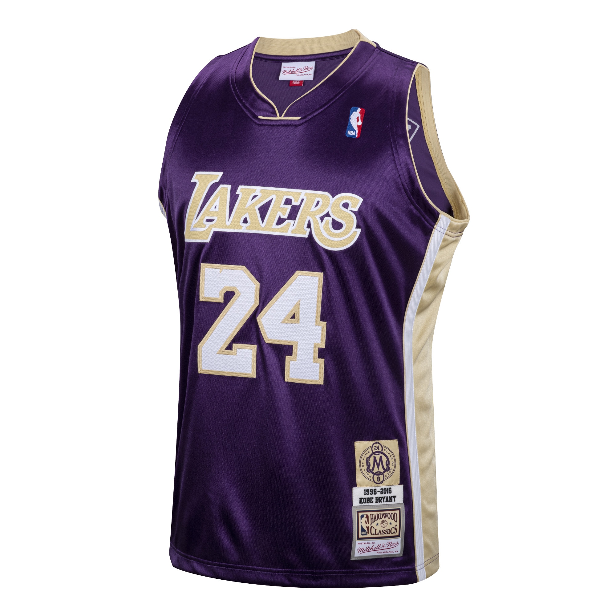 Official Los Angeles Lakers mens los angeles lakers kobe bryant mitchell  ness purple hall of fame class of 2020 24 authentic hardwood classics jersey | Lakers Shop