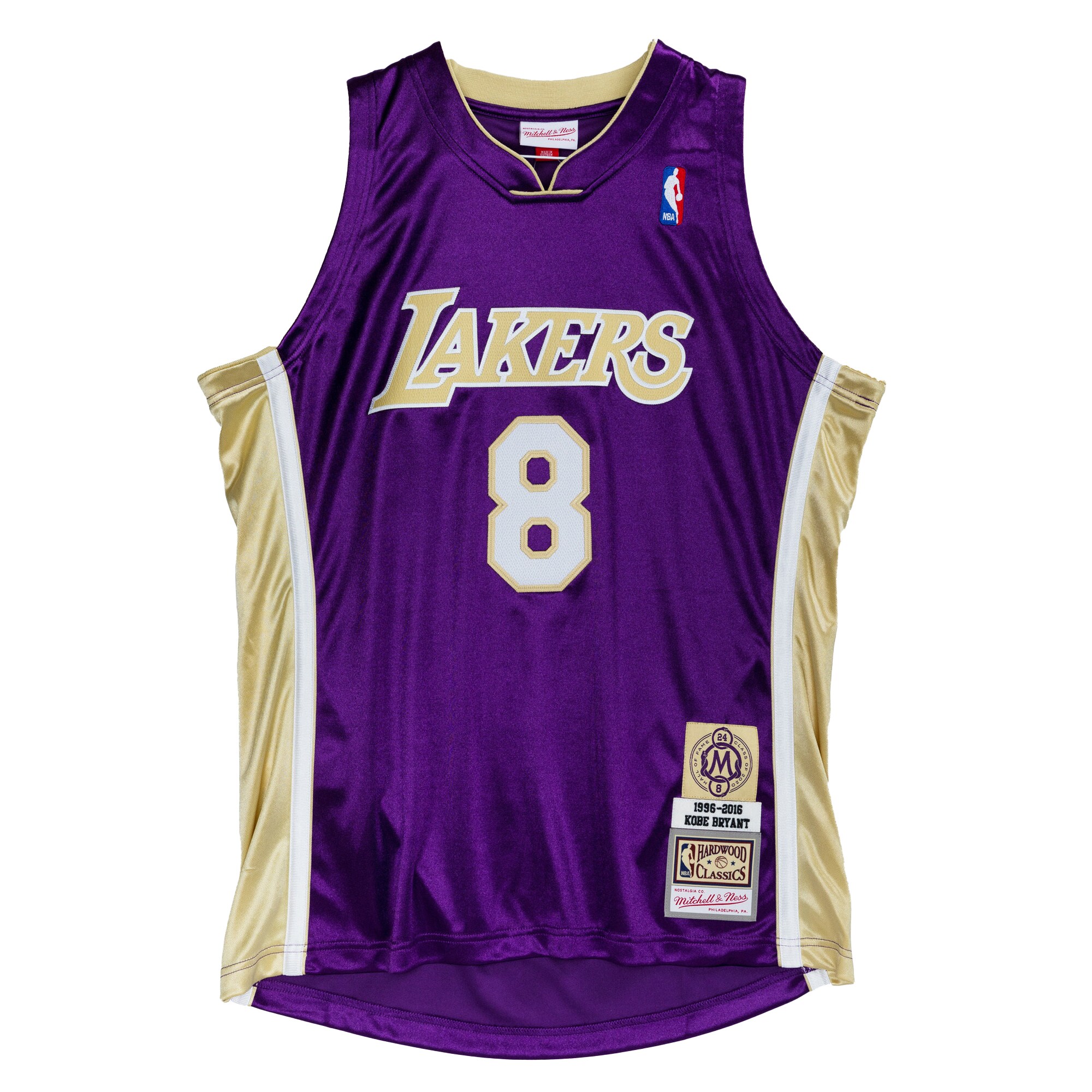Official Los Angeles Lakers mens los angeles lakers kobe bryant mitchell  ness purple hall of fame class of 2020 8 authentic jersey | Lakers Shop