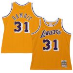 Official Los Angeles Lakers mens los angeles lakers kurt rambis mitchell  ness gold 198485 swingman jersey | Lakers Shop