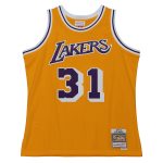 Official Los Angeles Lakers mens los angeles lakers kurt rambis mitchell  ness gold 198485 swingman jersey | Lakers Shop