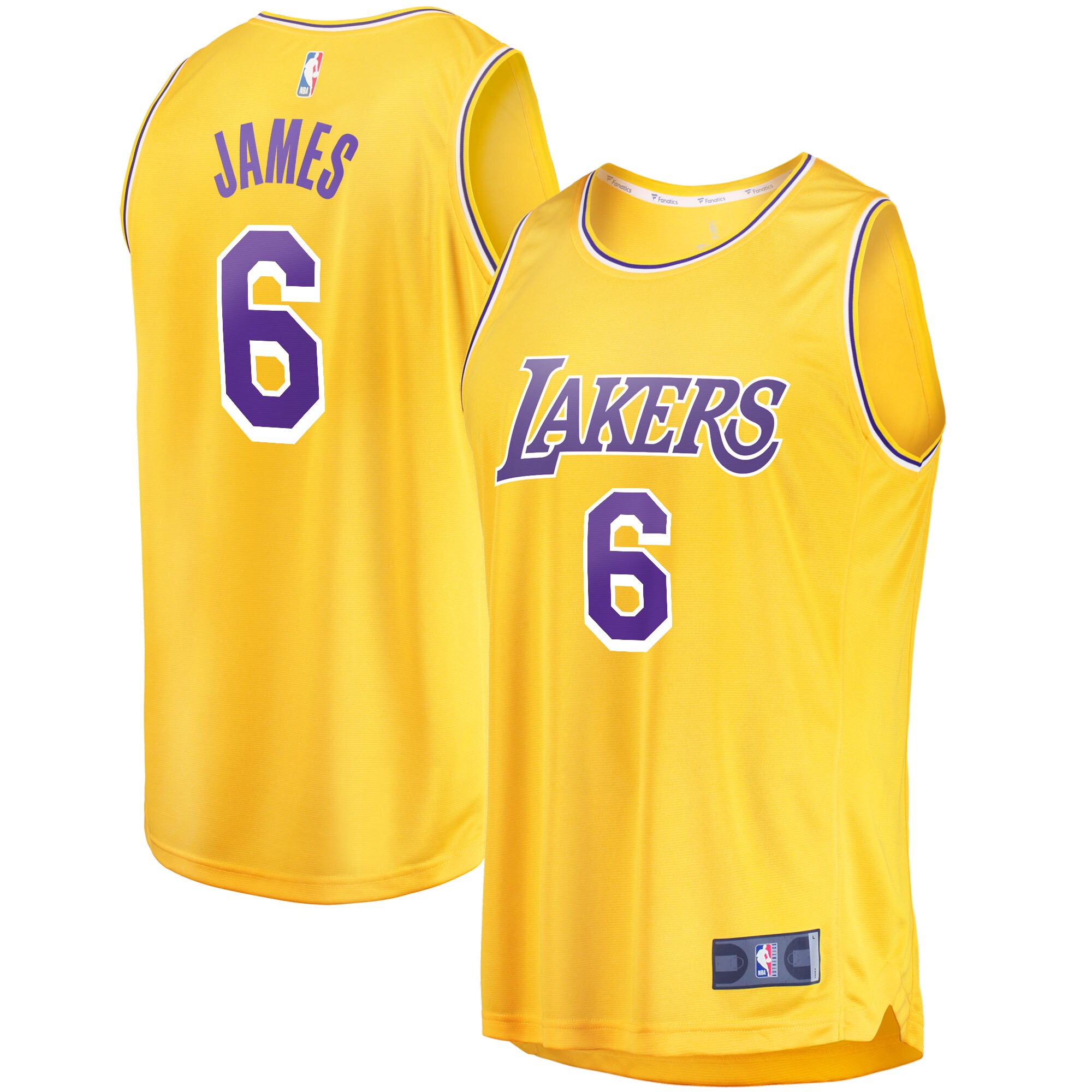 Official Los Angeles Lakers mens los angeles lakers lebron james fanatics gold 202122 fast break replica jersey – icon edition | Lakers Shop