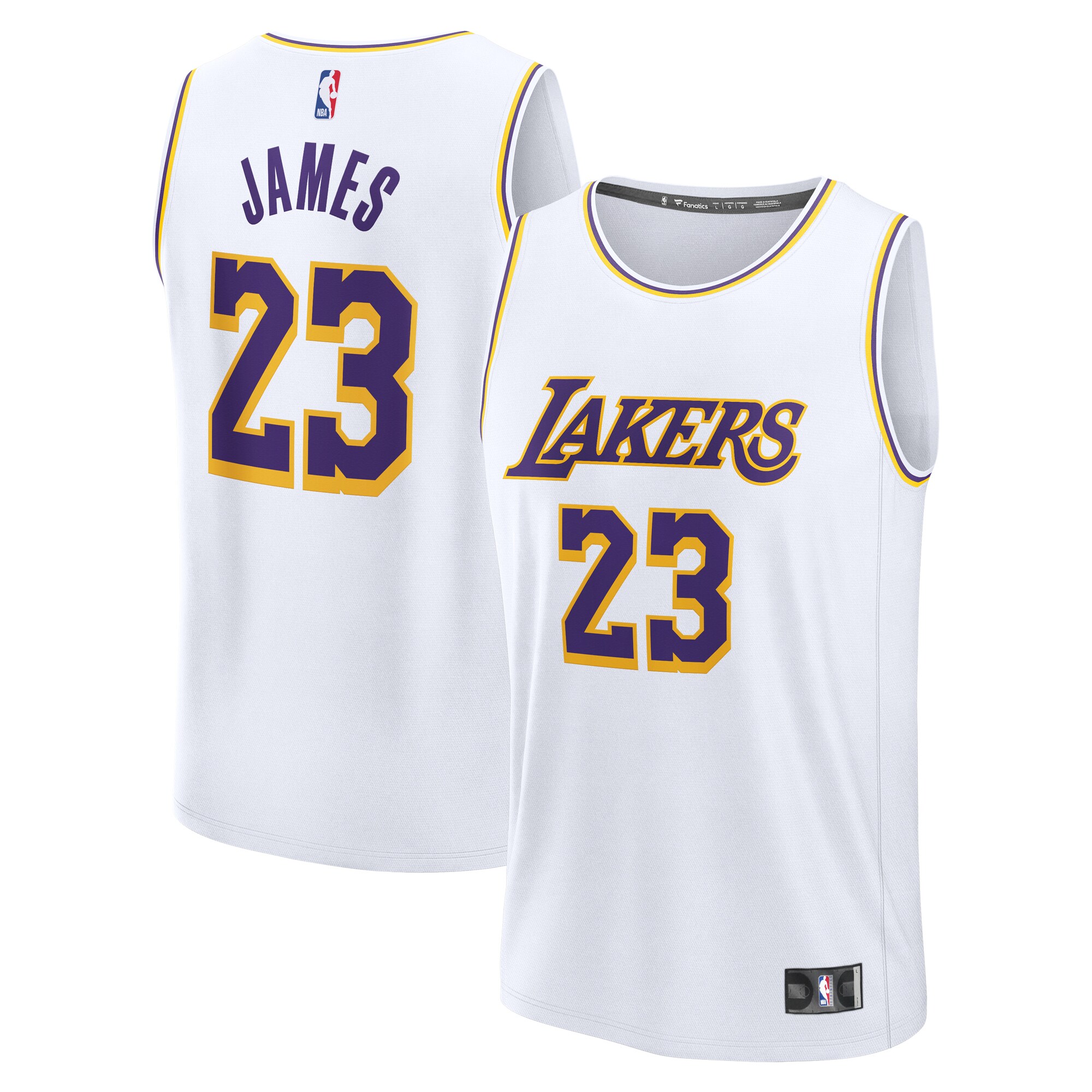 Official Los Angeles Lakers mens los angeles lakers lebron james fanatics white fast break replica player jersey – association edition 201291326 | Lakers Shop