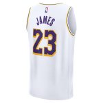 Official Los Angeles Lakers mens los angeles lakers lebron james fanatics white fast break replica player jersey – association edition 201291326 | Lakers Shop