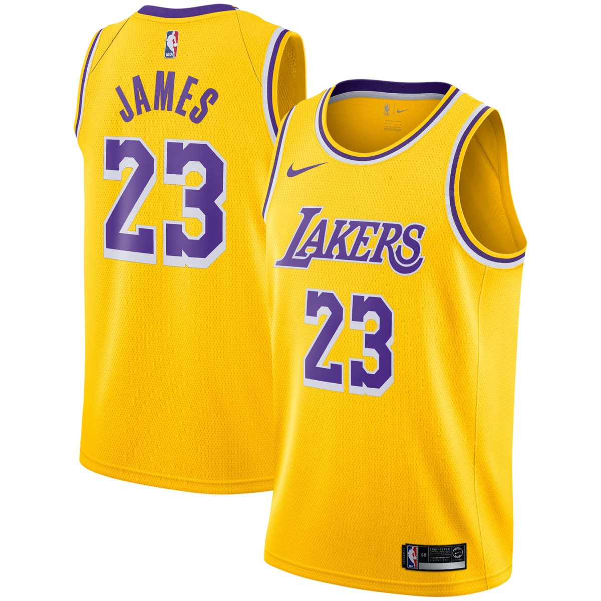 Official Los Angeles Lakers mens los angeles lakers lebron james nike gold swingman player jersey – icon edition | Lakers Shop
