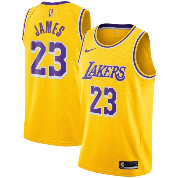 Official Los Angeles Lakers mens los angeles lakers lebron james nike gold swingman player jersey – icon edition | Lakers Shop