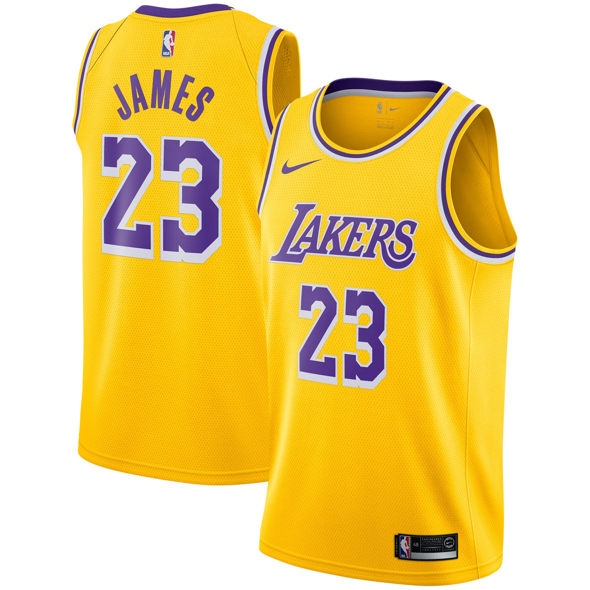 Official Los Angeles Lakers mens los angeles lakers lebron james nike gold swingman player jersey – icon edition | Lakers Shop