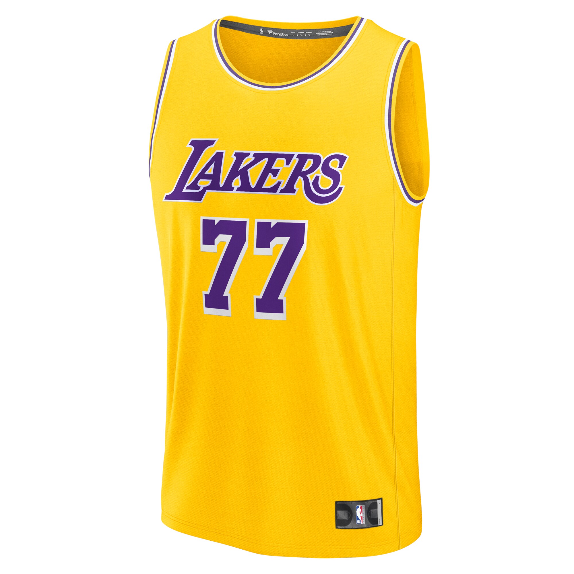 Official Los Angeles Lakers mens los angeles lakers luka dončić fanatics gold fast break replica player jersey – icon edition | Lakers Shop