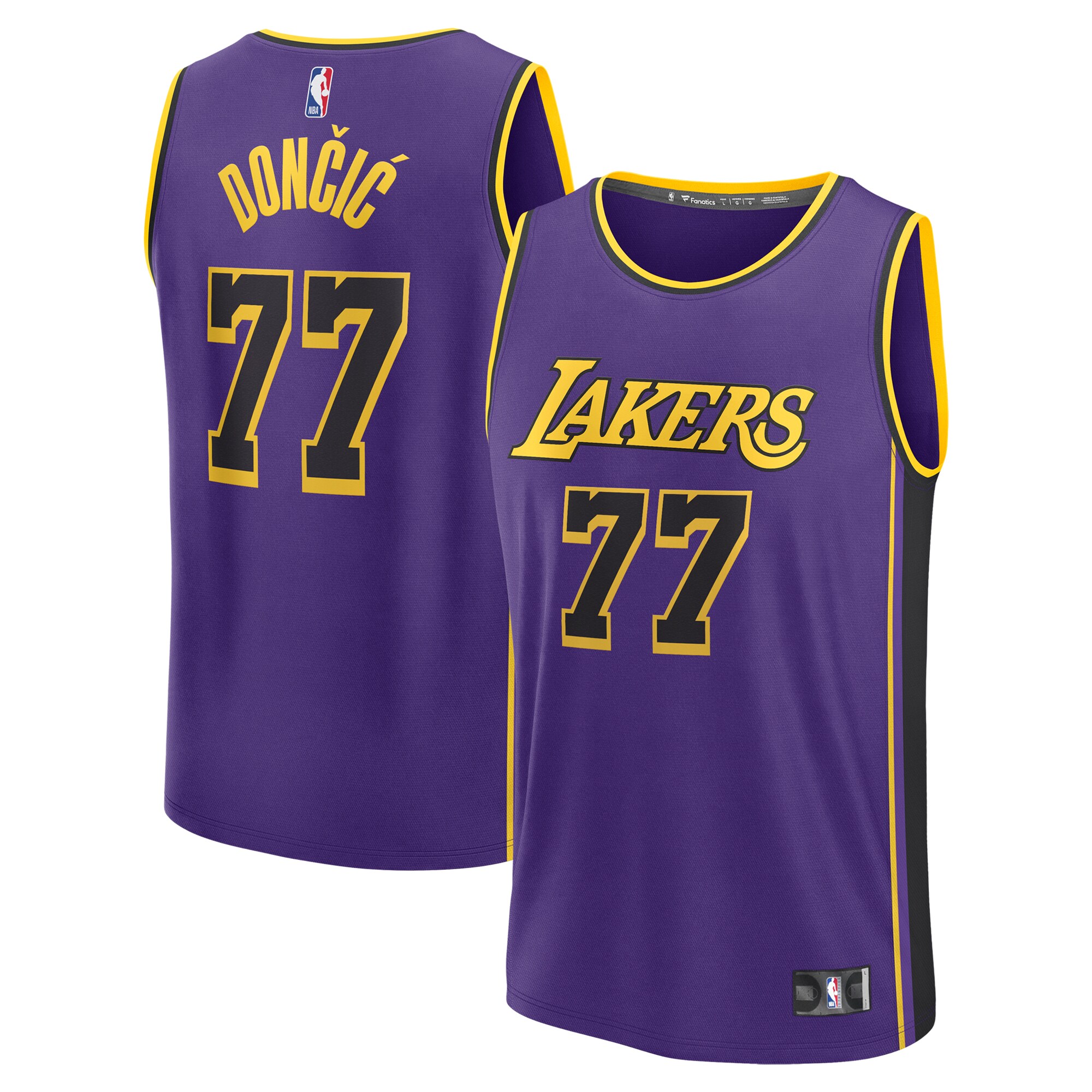 Official Los Angeles Lakers mens los angeles lakers luka dončić fanatics purple fast break player jersey – statement edition | Lakers Shop
