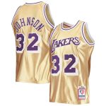 Official Los Angeles Lakers mens los angeles lakers magic johnson gold mitchell  ness 75th anniversary 198485 hardwood classics swingman jersey | Lakers Shop