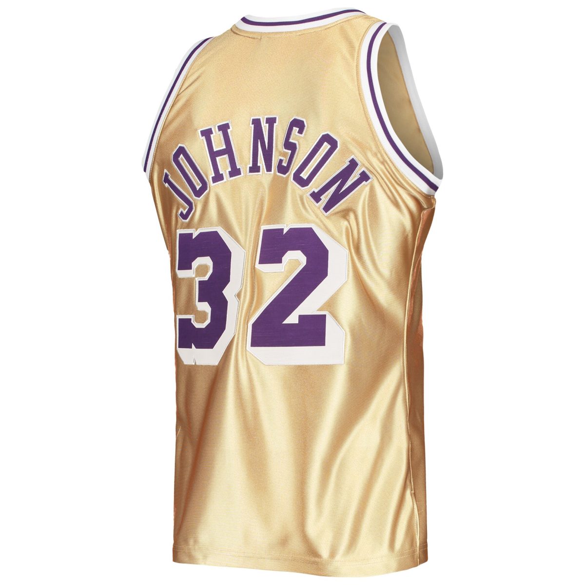 Official Los Angeles Lakers mens los angeles lakers magic johnson gold mitchell  ness 75th anniversary 198485 hardwood classics swingman jersey | Lakers Shop