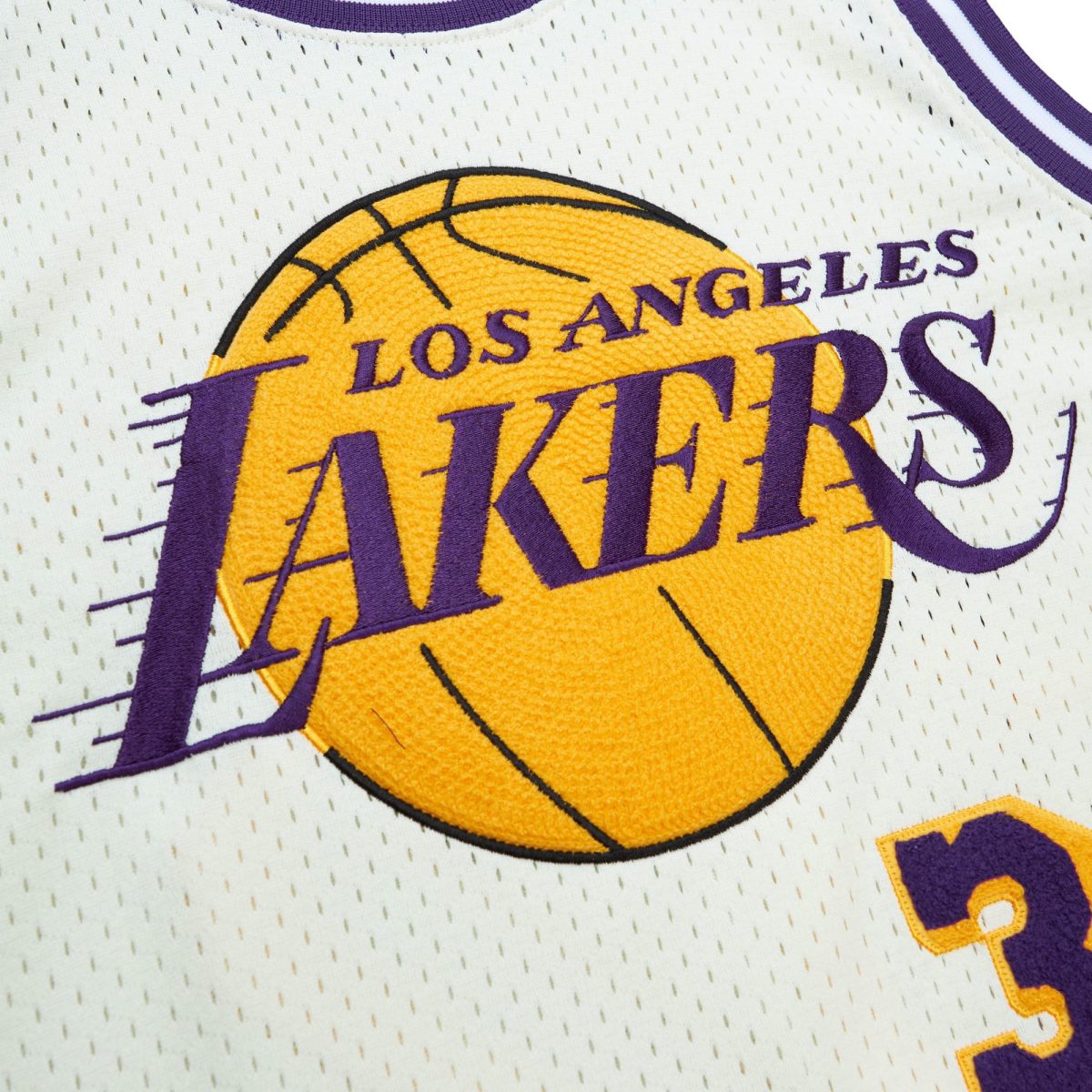 Official Los Angeles Lakers mens los angeles lakers magic johnson mitchell  ness cream chainstitch swingman jersey | Lakers Shop