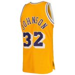 Official Los Angeles Lakers mens los angeles lakers magic johnson mitchell  ness gold 198485 hardwood classics authentic jersey | Lakers Shop