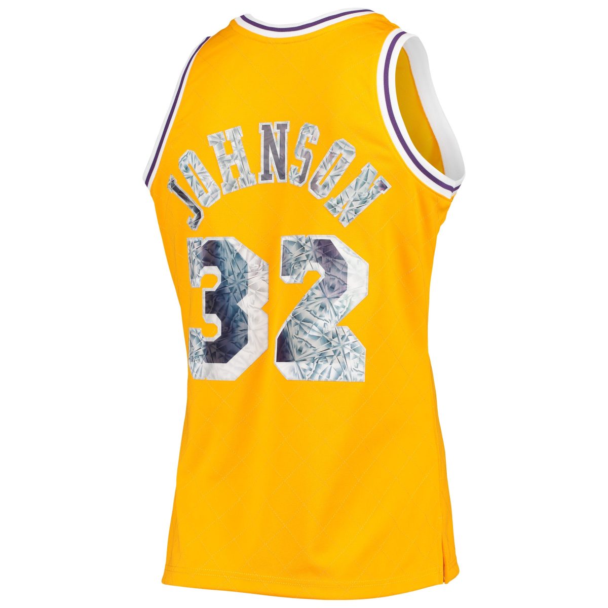 Official Los Angeles Lakers mens los angeles lakers magic johnson mitchell  ness gold 198485 hardwood classics nba 75th anniversary diamond swingman jersey | Lakers Shop