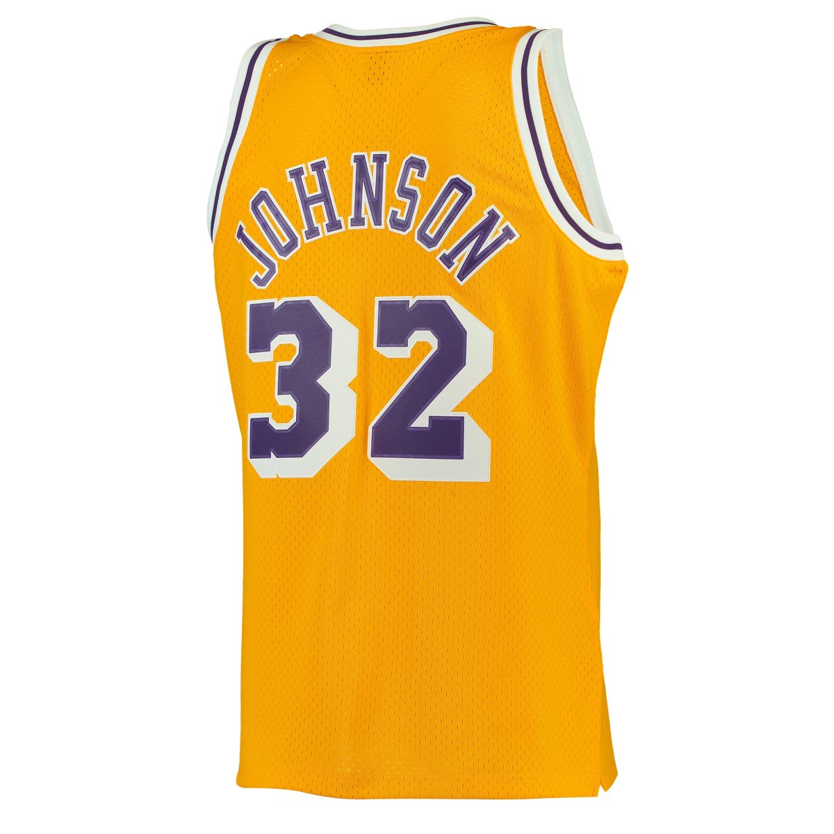 Official Los Angeles Lakers mens los angeles lakers magic johnson mitchell  ness gold 198485 hardwood classics swingman jersey | Lakers Shop
