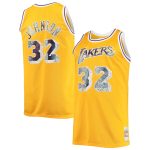 Official Los Angeles Lakers mens los angeles lakers magic johnson mitchell  ness gold big  tall 198485 nba 75th anniversary diamond swingman jersey | Lakers Shop