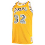 Official Los Angeles Lakers mens los angeles lakers magic johnson mitchell  ness gold big  tall 198485 nba 75th anniversary diamond swingman jersey | Lakers Shop