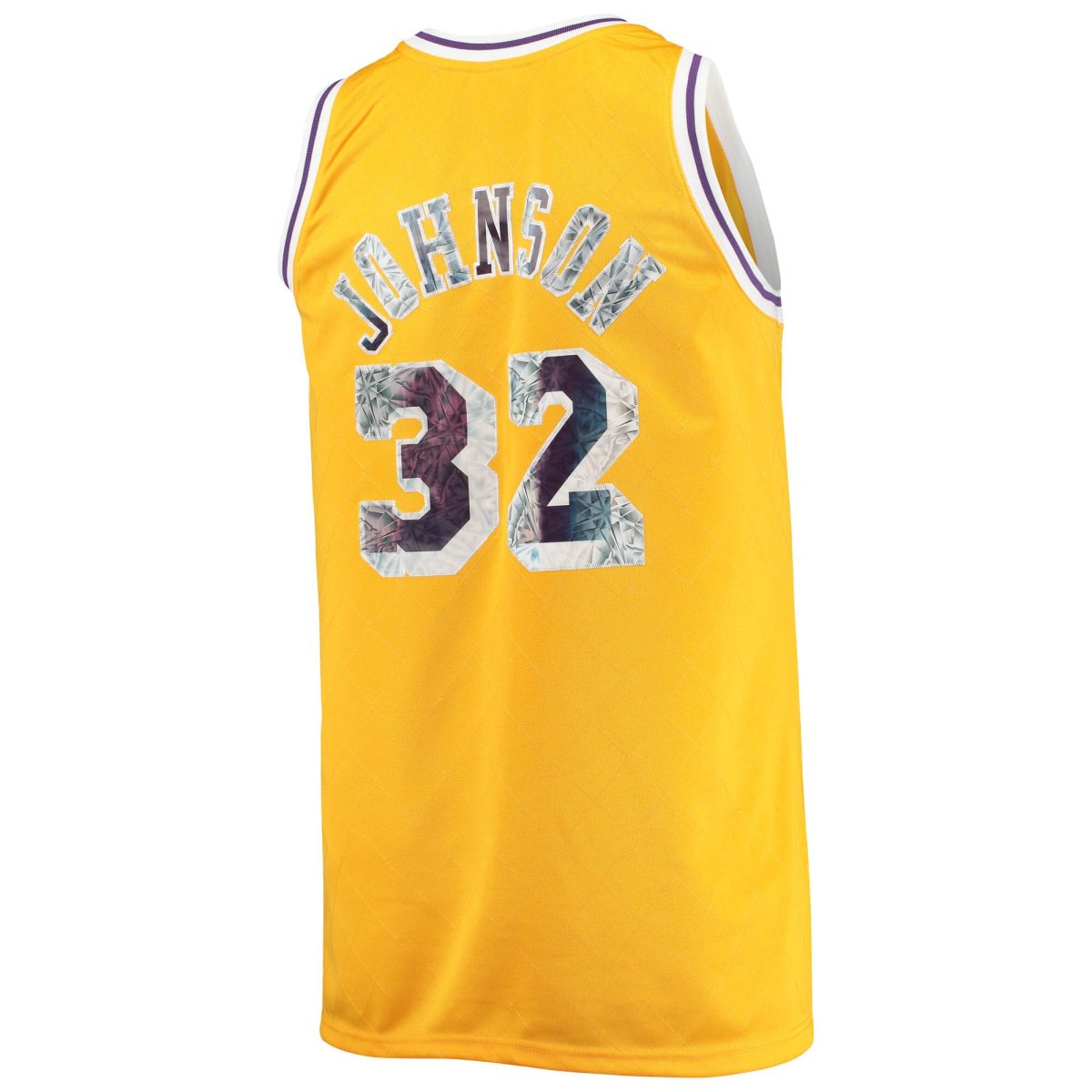 Official Los Angeles Lakers mens los angeles lakers magic johnson mitchell  ness gold big  tall 198485 nba 75th anniversary diamond swingman jersey | Lakers Shop