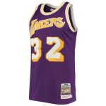 Official Los Angeles Lakers mens los angeles lakers magic johnson mitchell  ness purple 198485 hardwood classics authentic jersey | Lakers Shop